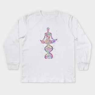 Yoga pose, DNA yoga pose Kids Long Sleeve T-Shirt